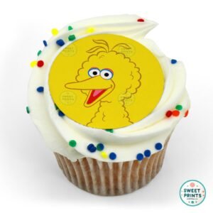 big bird in vibrant yellow o