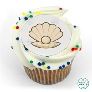 scallop shell with pearl o