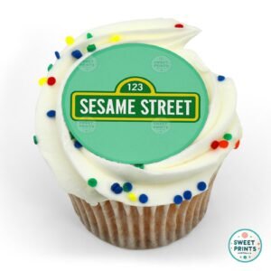 sesame street logo in mint green o