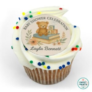 teddy bear and books baby shower o