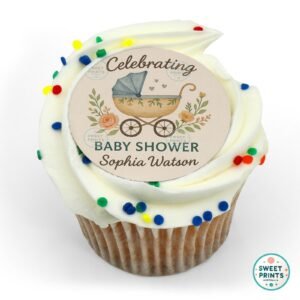 vintage baby carriage shower invitation o