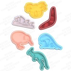 Australia Element And Animals Cookie Cutter Set Of 6