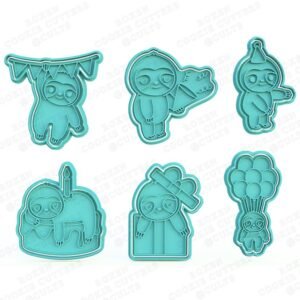 Birthday Sloth Cookie Cutter Set Of 6
