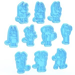 Bluey Cartoon Cookie Cutter Set Of 10