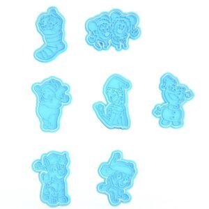 Christmas Cartoon Characters Cookie Cutter Set Of 7