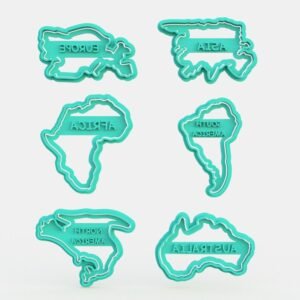 Continents Cookie Cutter Set Of 6