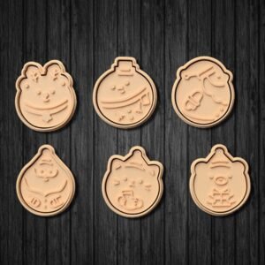 Cute Christmas Cookie Cutters Set Of 6