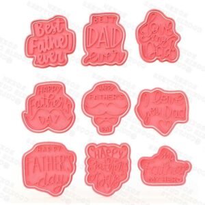 Father’s Day Lettering Cookie Cutter Set Of 9