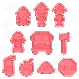 Firefighters Cookie Cutter Set Of 10