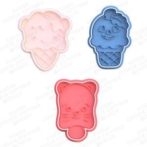 Halloween Ice Cream Cookie Cutter Set Of 3