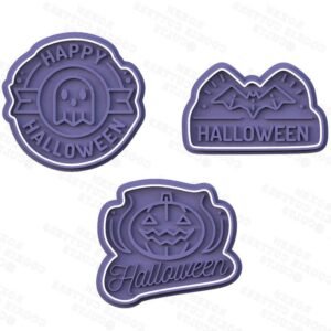 Halloween Badge Cookie Cutter Set Of 3