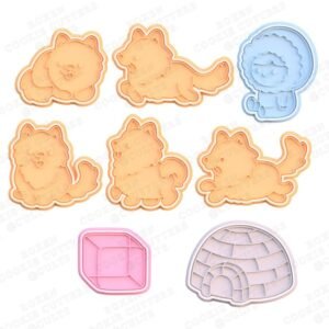 Holiday Huskies Cookie Cutter Set Of 8