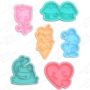 Kawaii Valentines Cookie Cutter Set Of 6