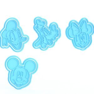 Mickey Mouse Cookie Cutter Set Of 4 NEW