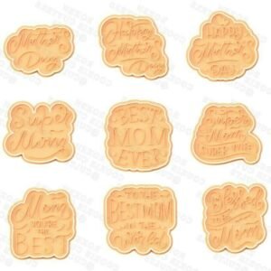 Mothers Day Lettering Cookie Cutter Set Of 9