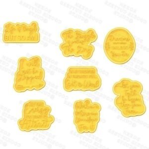 Motivational Quotes Lettering Cookie Cutter Set Of 8