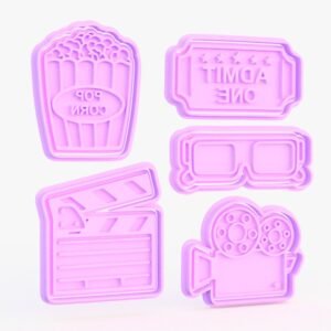Movie Theme Cookie Cutter Set Of 5