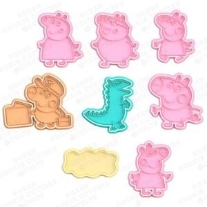 Peppa Pig Cookie Cutter Set Of 8