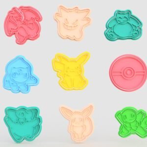 Pokemon Cookie Cutter Set Of 9