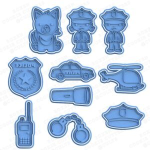 Police Cookie Cutter Set Of 10