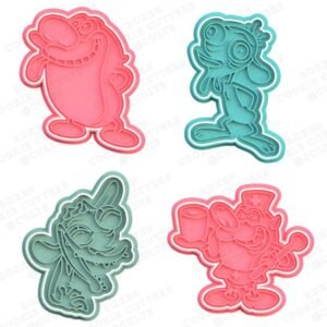 Ren And Stimpy Nickelodeon Cookie Cutter Set Of 4
