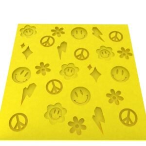 Retro Pallete Peace Love Smile Pattern