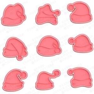 Santa Hats Christmas Cookie Cutter Set Of 9
