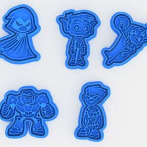 Teen Titans Cookie Cutter Set Of 5
