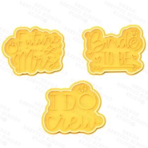 Wedding Cookie Cutter Set Of 3