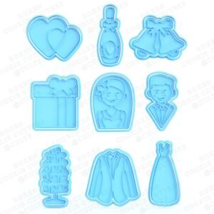 Wedding Cookie Cutter Set Of 9