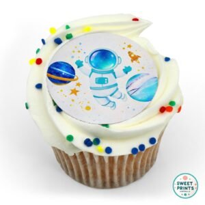 one birthday space astronaut blank o