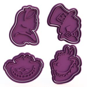 Alice In Wonderland Cookie Cutter Set Of 4