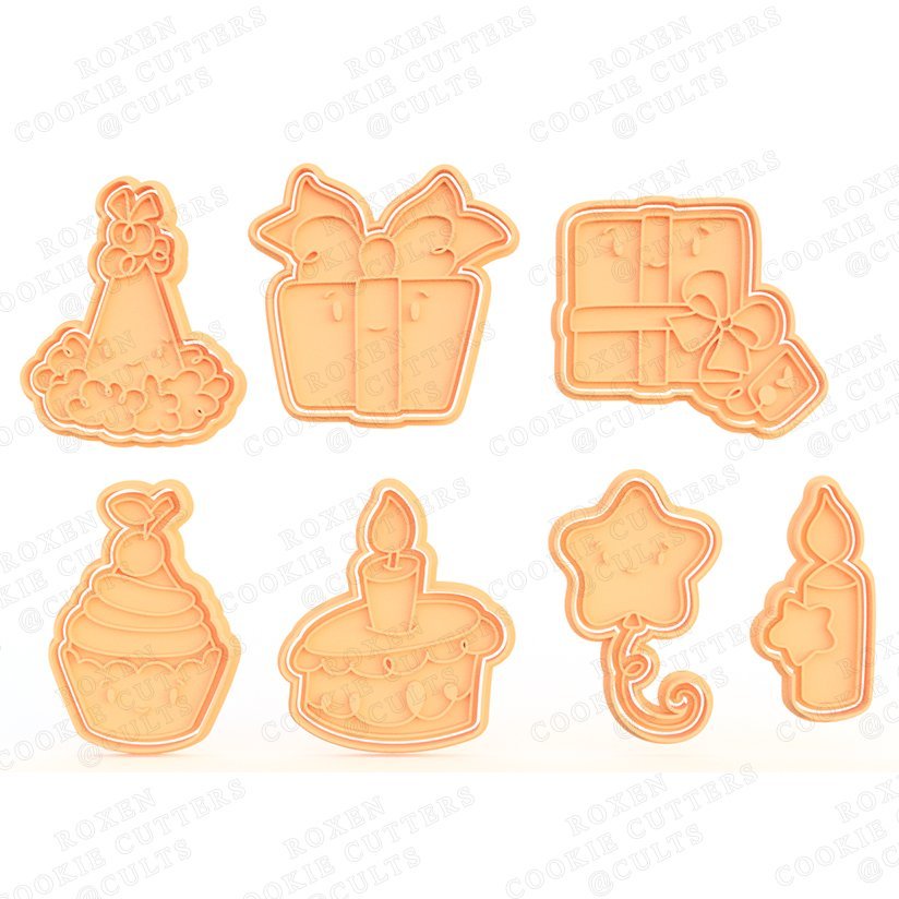 Birthday Cookie Cutter Set Of 7 cookie cutter