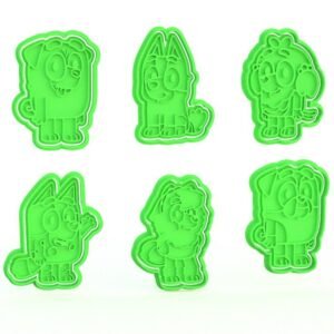 Bluey Cartoon Cookie Cutter Set Of 6