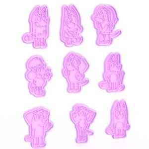 Bluey Cartoon Cookie Cutter Set Of 9