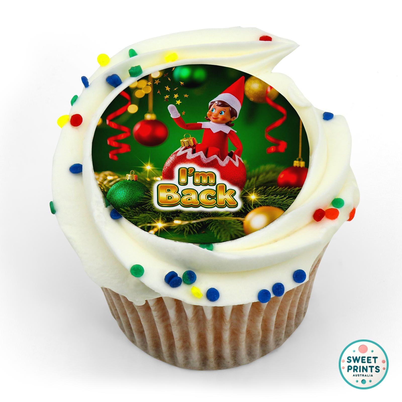 Christmas Elf Y25 15 edible cake topper