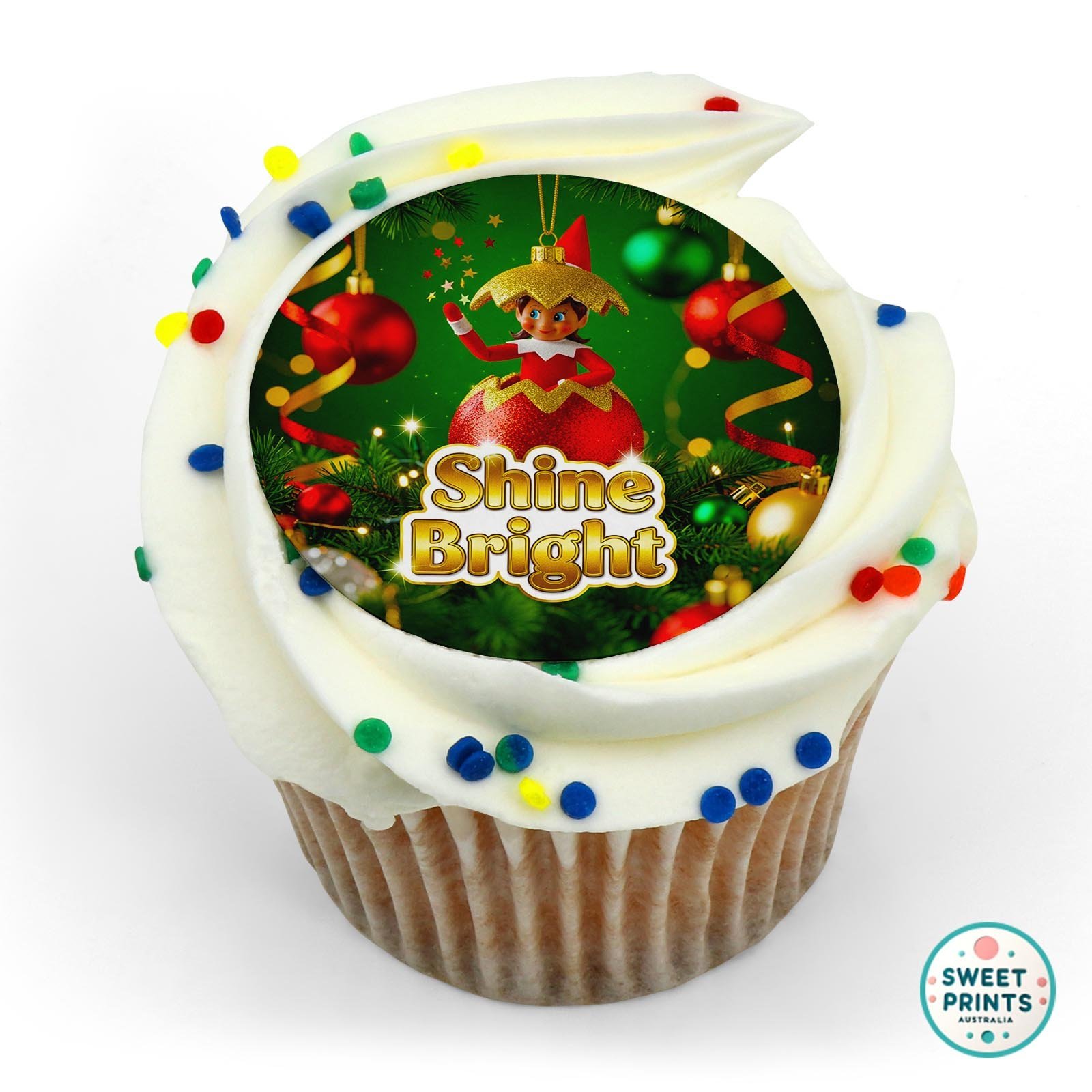 Christmas Elf Y25 1 edible cake topper