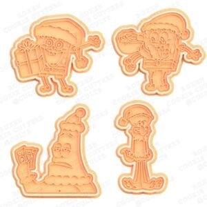 Christmas Spongebob Squarepants Cookie Cutter Set Of 4