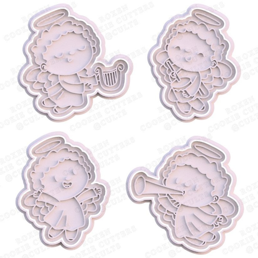 Christmas Angels Cookie Cutter Set Of 4 cookie cutter