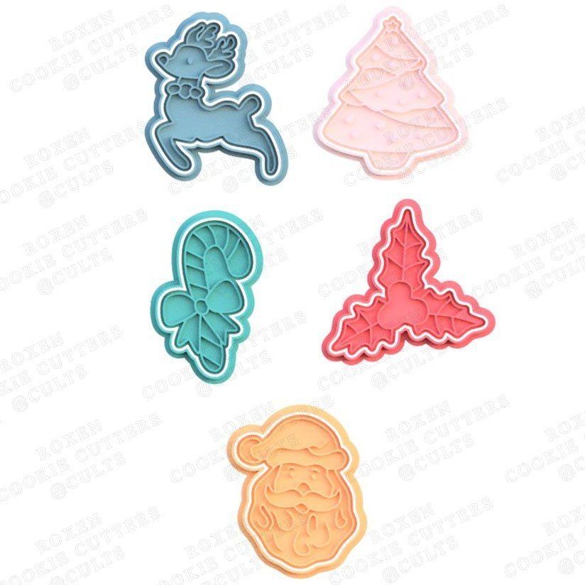 Christmas Cookie Cutter Set Of 5 cookie cutter