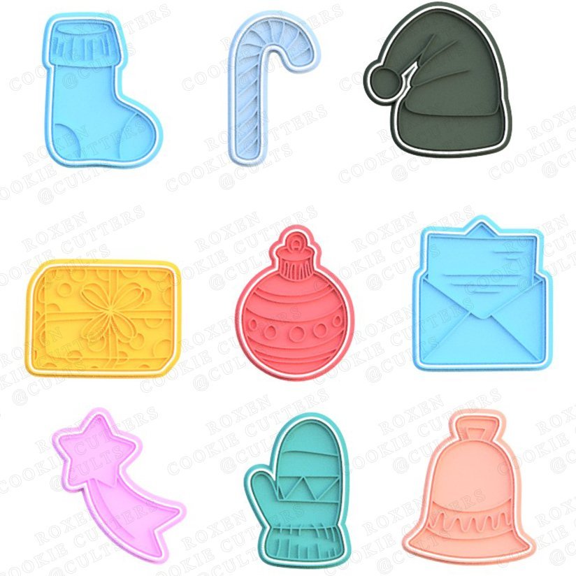 Christmas Elements Cookie Cutter Set Of 9 cookie cutter