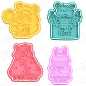 Covid Quarantine Cookie Cutter Set Of 4