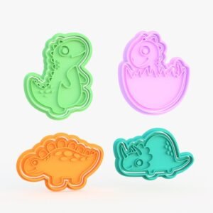 Cute Dinosaur Cookie Cutter Set Of 4