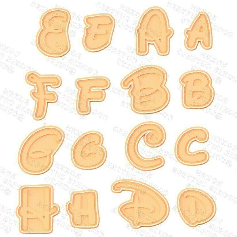 Disney Alphabet And Numbers Cookie Cutter Set Of 62 1 cookie cutter