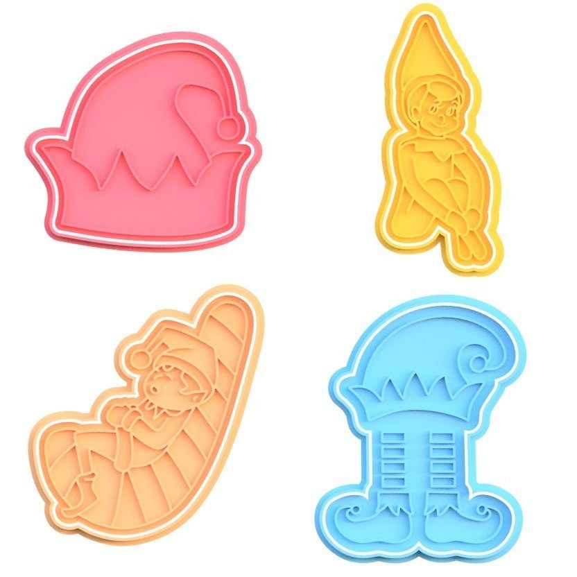 Elf On Shelf Cookie Cutter Set Of 4 cookie cutter