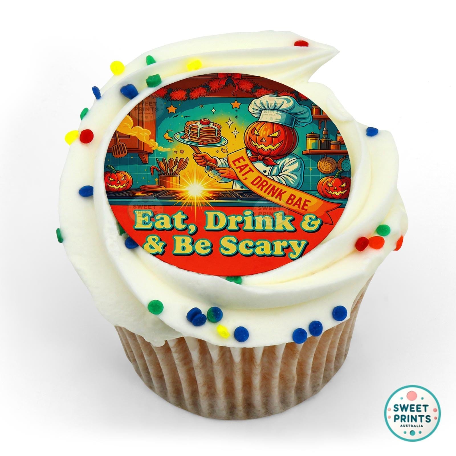 Halloween 45 edible cake topper