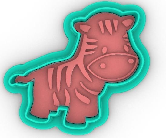 Jungle Zebra cookie cutter