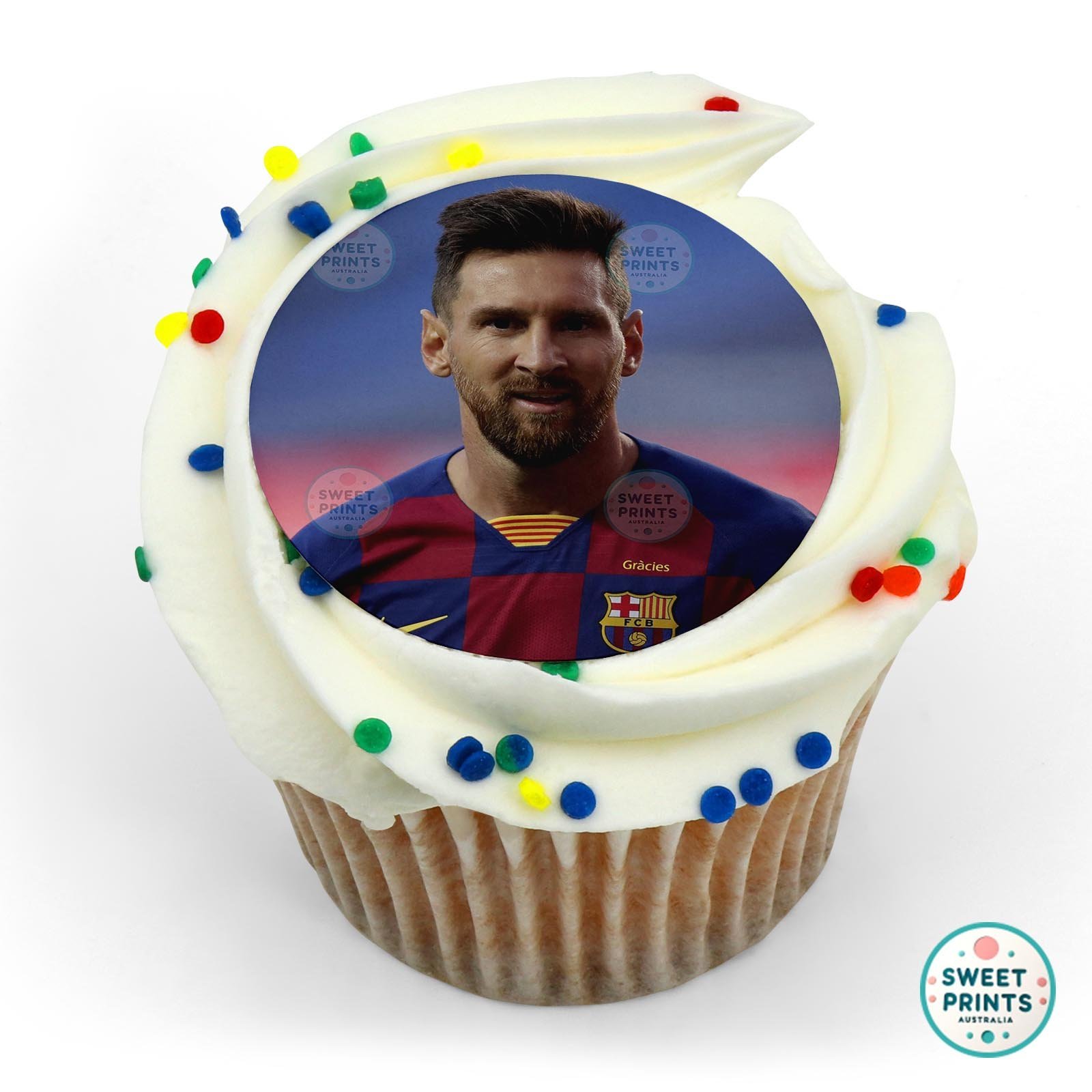 Messi Soccer Player 3 edible cake topper