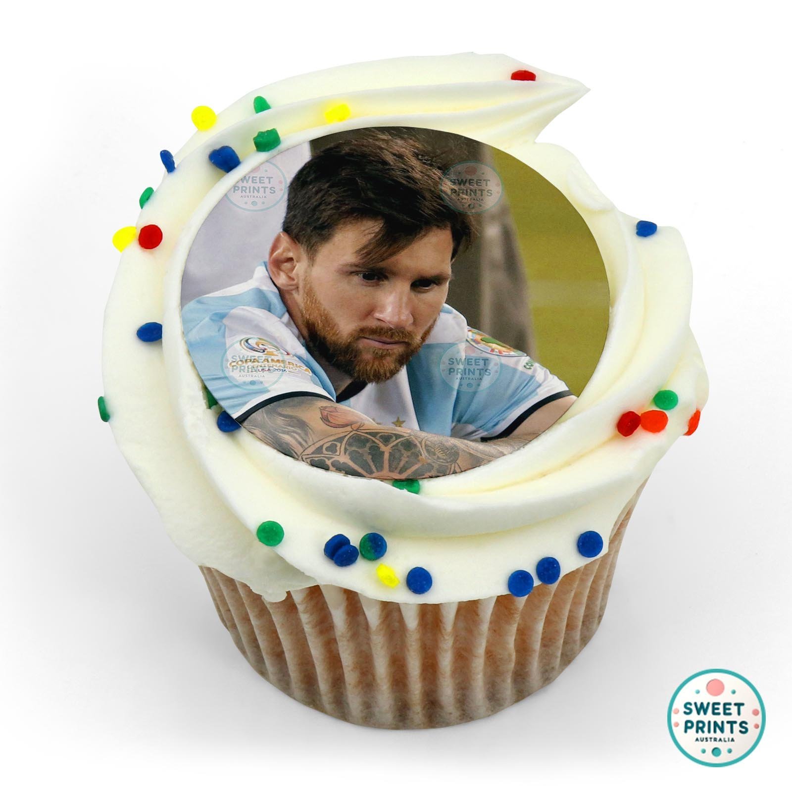 Messi Soccer Player 5 edible cake topper