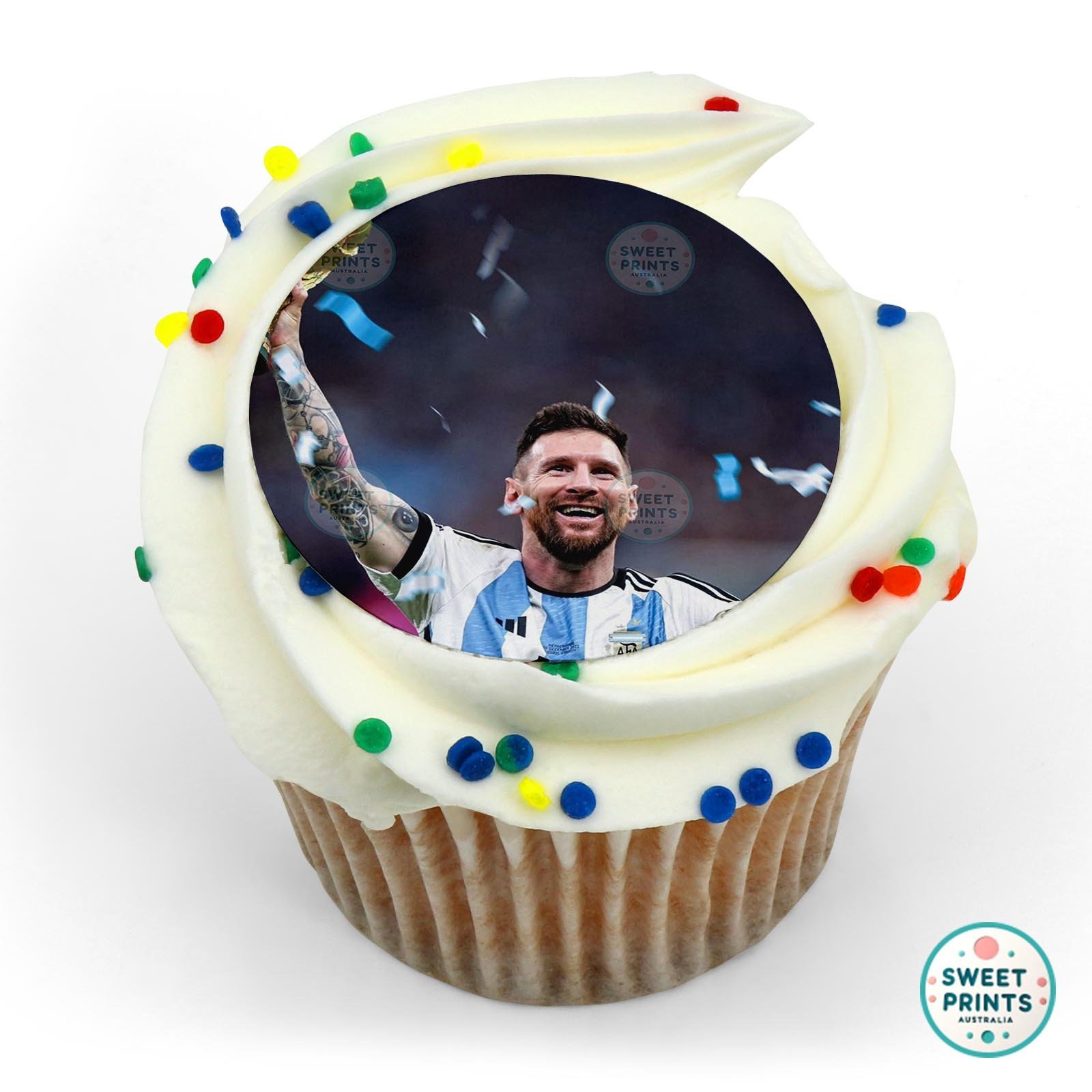 Messi Soccer Player 8 edible cake topper